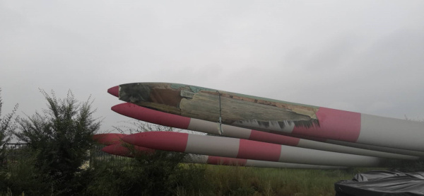 張北基地退役葉片、機(jī)艙處置現(xiàn)場