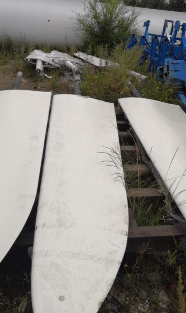 張北基地退役葉片、機(jī)艙處置現(xiàn)場